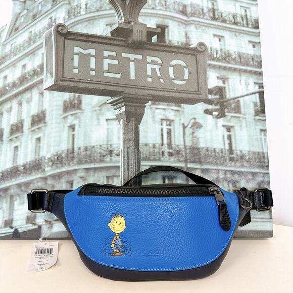 Coach 5512 Limited Edition X Peanuts Mini Warren Belt Bag With Pig Pen - Picture 2 of 6